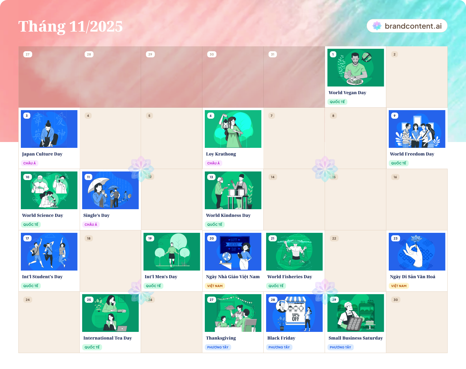 Content calendar 2025: Ý tưởng cho chiến lược nội dung cả năm